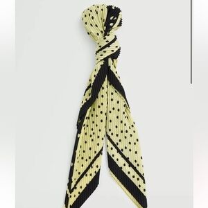 Mango pleated polka dot scarf